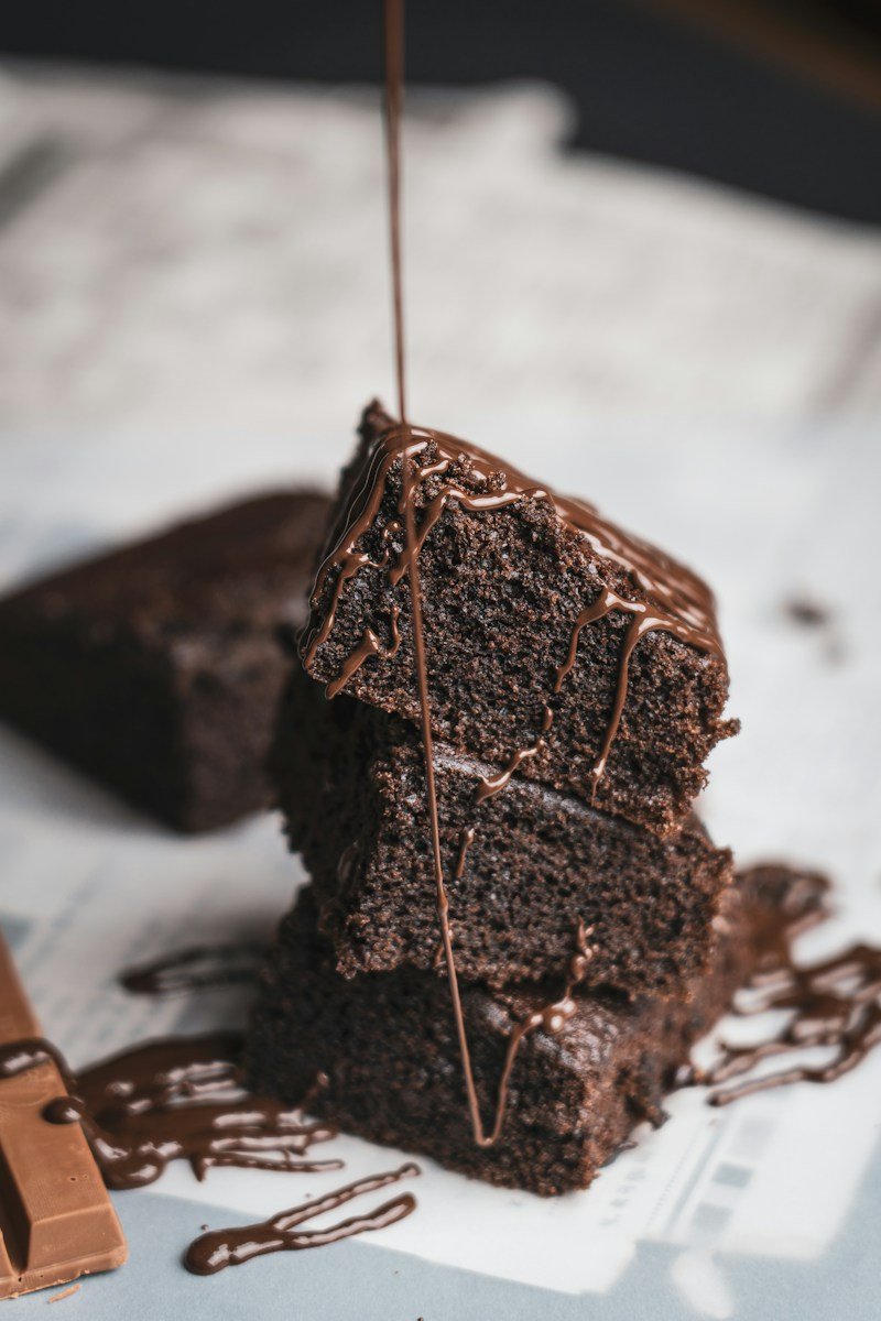 Brownies de chocolate e aveia